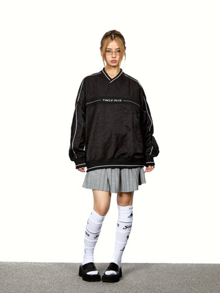 Contrast Letter Print Hoodie