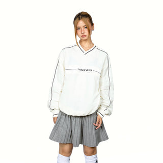 Contrast Letter Print Hoodie