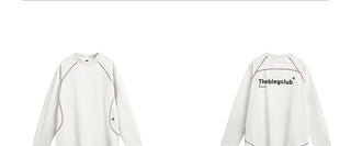Contrast Thread Round Neck Top