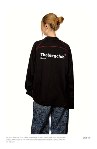 Contrast Thread Round Neck Top