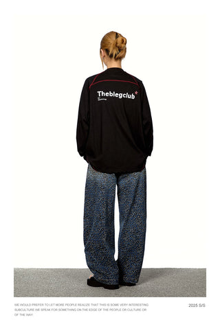 Contrast Thread Round Neck Top