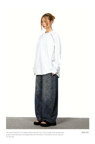 Contrast Thread Round Neck Top