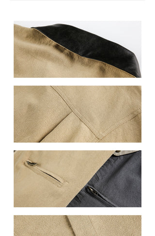 Polo Leather Lapel Top