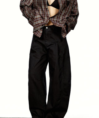 Stitching Cut Cargo Trousers