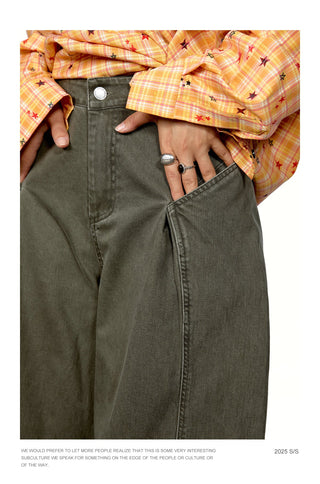Stitching Cut Cargo Trousers