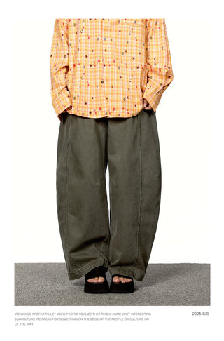 Stitching Cut Cargo Trousers