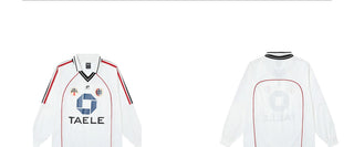 Stitching Contrast Lapels Top