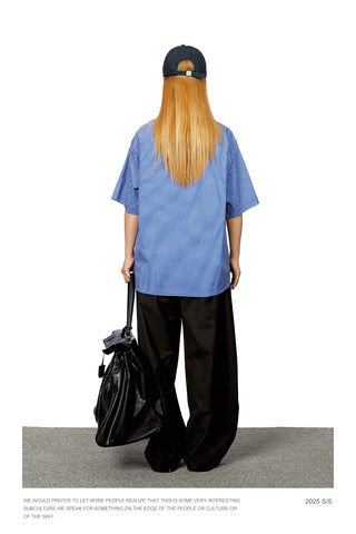 3D Cutting Wide-Leg Pants