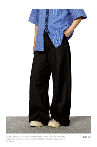 3D Cutting Wide-Leg Pants