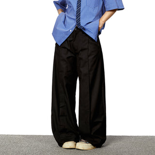 3D Cutting Wide-Leg Pants