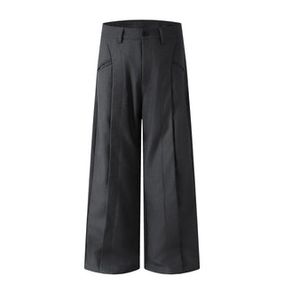 3D Cutting Wide-Leg Pants