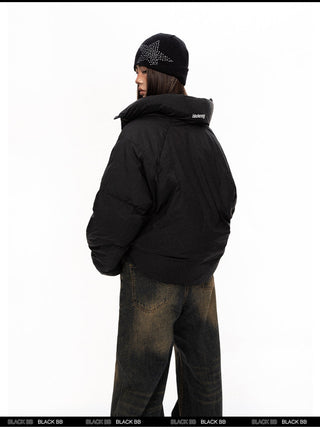 Double Placket Stand Collar Jacket