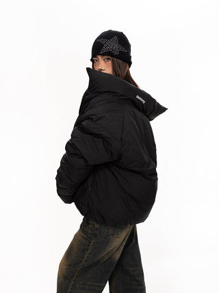 Double Placket Stand Collar Jacket