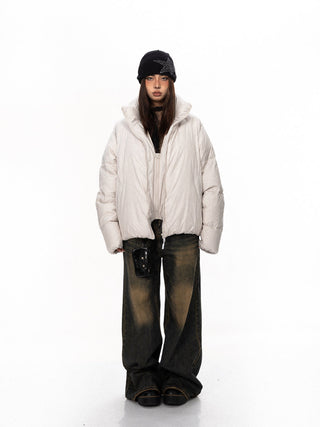 Double Placket Stand Collar Jacket