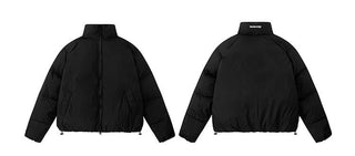 Double Placket Stand Collar Jacket