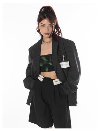 Striped Suit Oversize Jacket