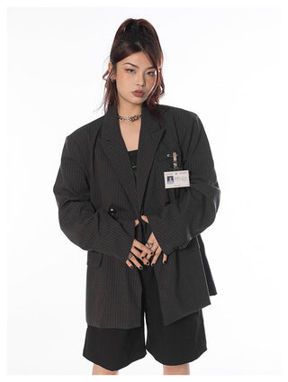 Striped Suit Oversize Jacket