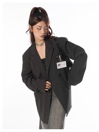 Striped Suit Oversize Jacket