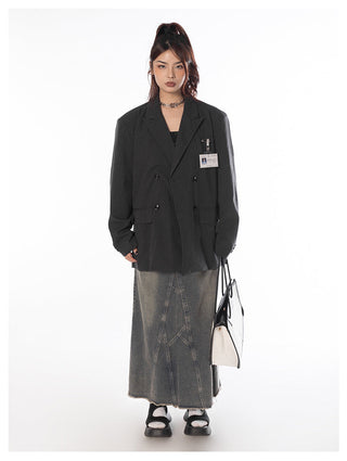 Striped Suit Oversize Jacket