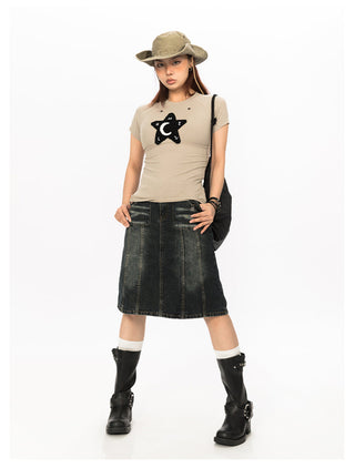 Retro Old Cowboy Skirt