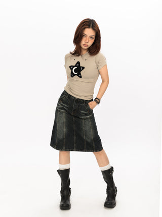 Retro Old Cowboy Skirt