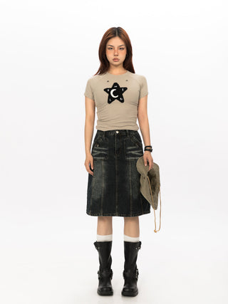 Retro Old Cowboy Skirt