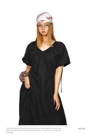 V-Neck Tight Waist Dress