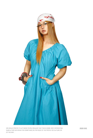 V-Neck Tight Waist Dress