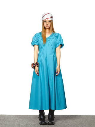 V-Neck Tight Waist Dress