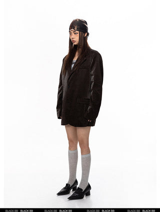 Maillard Crocodile Pattern Jacket