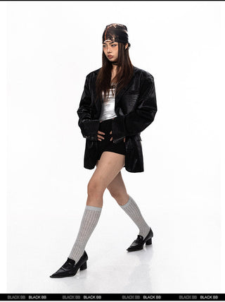 Maillard Crocodile Pattern Jacket