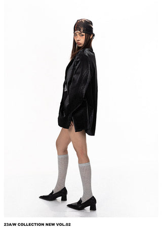 Maillard Crocodile Pattern Jacket