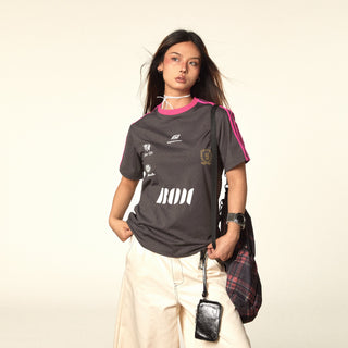 Contrast Color Jersey Top