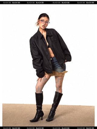 Brushed Ruffled Detroit Jacket