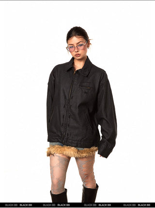 Brushed Ruffled Detroit Jacket