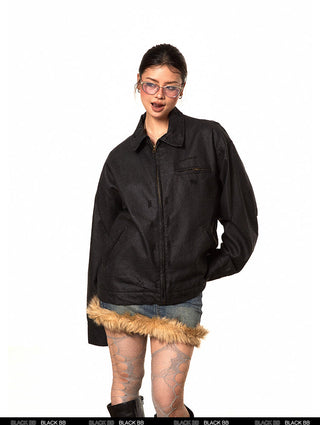 Brushed Ruffled Detroit Jacket