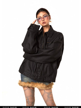 Brushed Ruffled Detroit Jacket