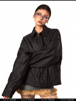 Brushed Ruffled Detroit Jacket