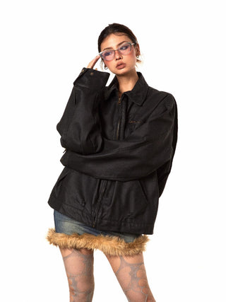 Brushed Ruffled Detroit Jacket