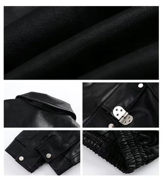 Original Labeling Leather Coat