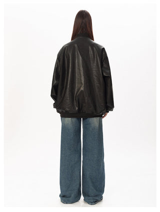 Original Labeling Leather Coat