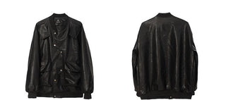 Original Labeling Leather Coat