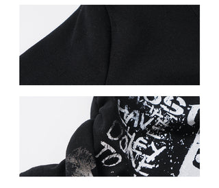 Graffiti Print Off-Shoulder Top
