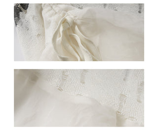 Mesh Stitching Fake Two-Piece