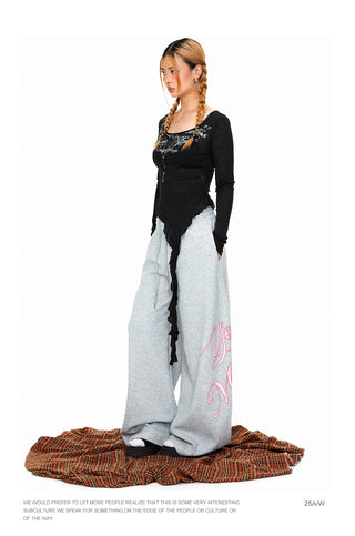 Irregular Tassel Ribbon Top