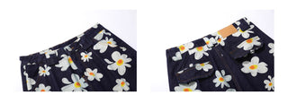 daisy denim shorts