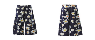 daisy denim shorts