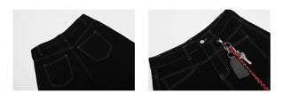 deconstructed denim shorts
