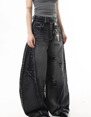 washed machete jeans