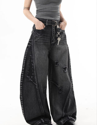 washed machete jeans